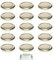 mikken Lot de 15 couvercles TO 63/6,6 cm pasteurisables pour pots à confiture Twist-Off Couvercle de rechange pour bocaux à conserve Doré