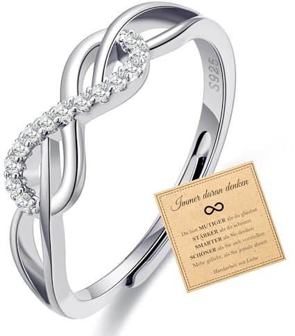 Rajputana Sterling Silber Ringe Für Frauen Ring Silber 925 Damen Versprechensring Für Sie Infinity Daumenringe Ladies Silver Ring