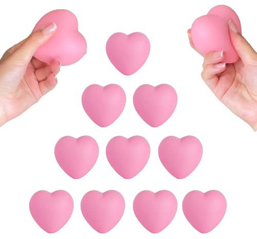 Herz Love Rosa Antistressball, 10 Stück