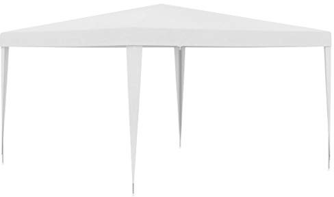 Freischwinger Gartenschirm Terrasse Baldachin Partyzelt 4 x 4 m Weiß