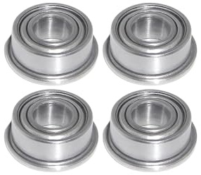 Flanschlager 3x8x4 mm - F693 ZZ metallgedichtet 4 Stück - rcbay | Chromstahl Miniatur Kugellager mit Flansch für 3mm Welle
