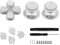 Boutons en métal pour manette PS5, poignées Thump D-Pad, touches d'action, croix directionnelle (argenté)