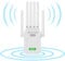 WLAN Verstärker Repeater Verstärker Steckdose für bis zu 5.000 m² und 50 Geräte mit 6 Antennen Internet Booster Kompatibel Allen WLAN Geräten,Weiß
