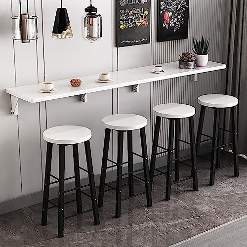 Wandmontierter Esstisch für Milchteeladen und Küche, zusammenklappbarer Bartisch aus Holz für kleine Räume