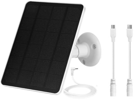 Jrifedptry Solar Panel for Outdoor Security Camera,5W Waterproof Solar Panels Charger for Ring Spotlight Cam Plus/Pro