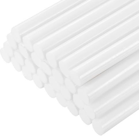 sourcing map 30pcs Full Size Hot Glue Gun Sticks 11mm x 200mm High Sticky Large Hot Glue Sticks for Glue Gun, White