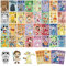 Aufkleber Kinder Set, 32 Blätter DIY Make-a-Face Stickers, Wasserdicht Cartoon Mini Stickers, Niedliche Kleine Aufkleber für Party Zubehör und Geburtstag Mitgebsel Geschenke für Jungen Mädchen