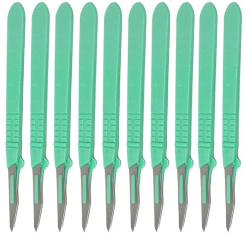Bisturi Chirurgico, Bisturi, 10 PCS Plastica Chirurgici Bisturi Coltello,Bisturi Confezionati,Multi Funzione Di Scrapbooking Artigianato Strumenti Di Coltello Intaglio