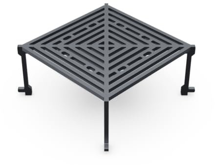 CEVENOL - CEVENOL POOL - Grille pour brasero carré, idéapour une cuisson uniforme et un maintien stabdes aliments lors de vos sessions de barbecue en extérieur