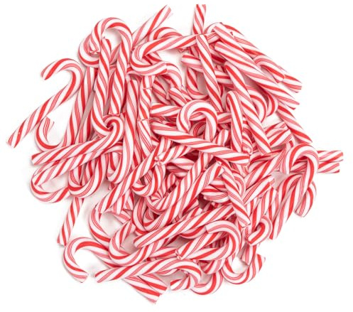 120 Stück Deko Zuckerstangen Mini, Gefälscht Weihnachtskugeln Zuckerstangen, Weihnachtsdeko Zuckerstangen Klein für DIY Craft Tischstreuer Telefonhülle Baumdekor (Rot und Weiß)