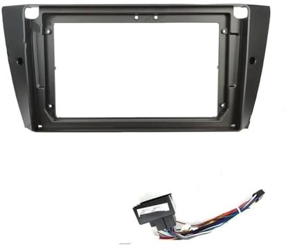 Kit Façade D'autoradio pour BMW 3 E90 E91 E92 E93 2004-2012 9 Pouces Autoradio Fascias Installation Tableau Bord Cadre 2 Din Panneau DVD GPS Mp5 Montage Cadre Radio(with Cable)