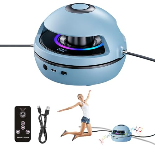 Elektronisches Springseil, Intelligente Springseilmaschine, Automatisches Springseil mit Zähler & Fernbedienung & LED-Display & Bluetooth-Musik, 10 Stufen Geschwindigkeit, Fitness Sportgeräte