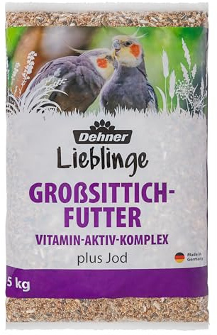 Dehner Lieblinge Vogelfutter Großsittichfutter, mit Vitamin-Aktiv-Komplex und Jod, 5 kg