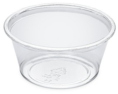 GUILLIN - DELIPACK POT60C CARTON DE 2500 Pot A Sauce Evase 60cc, Plastique, Transparent, 6,2 x 6,2 x 3 cm