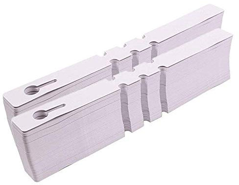 DUBENS 200 Stück Beschriftungs-Bänder, Pflanzen Bäume Sträucher Hängen Pflanzenschilder Pflanzenetiketten Tag Label, PVC Kunststoff 20 x 2cm, verwitterungsfest mit Schlaufe zur Befestigung, Weiß