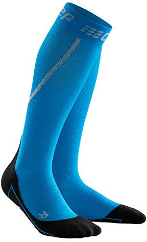 CEP – Winter Run Socks, Laufsocken in blau/schwarz, Größe II für Damen, Kompressionsstrümpfe Made by medi