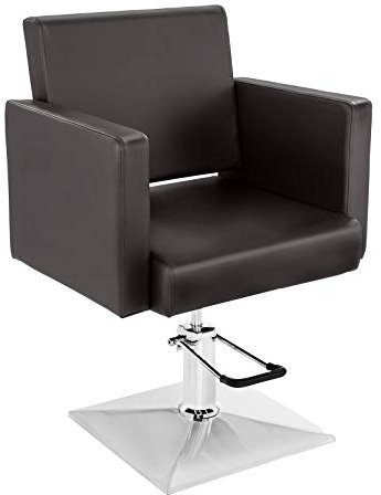 Physa Friseurstuhl Friseursessel Drehstuhl BEDFORD BROWN (braun, höhenverstellbar, Stahl, Kunstleder, 360°-drehbar)