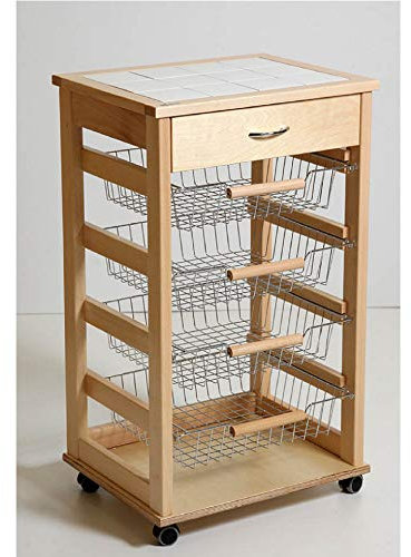 LIBEROSHOPPING.EU - LA Tua CASA in Un Click Carrello Cucina Portafrutta con Cassetto Portaoggetti (Naturale)