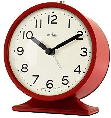 Acctim 15884 Penny Metallgehäuse Piepton Wecker in Merlot