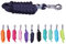 NETPROSHOP Einfarbiger Nylon Strick Führstrick mit Panikhaken Länge 2 Meter Farbauswahl, Farbe:Dunkelblau