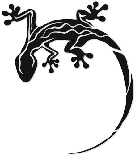 Gecko Sticker I 30 x 26 cm I Schwarz I Auto-Aufkleber Auto-Folie Tuning JDM Tattoo für Heckscheibe oder Motorhaube zum bekleben I selbstklebend I kfz556