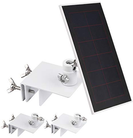 Lot de 2 supports de gouttière compatibles avec panneau solaire Arlo Essential, Arlo Pro 5S/Pro 4/Pro 3/Pro 2/Ultra 2/Ultra/panneau solaire, angle parfait pour obtenir une lumière solaire adéquate