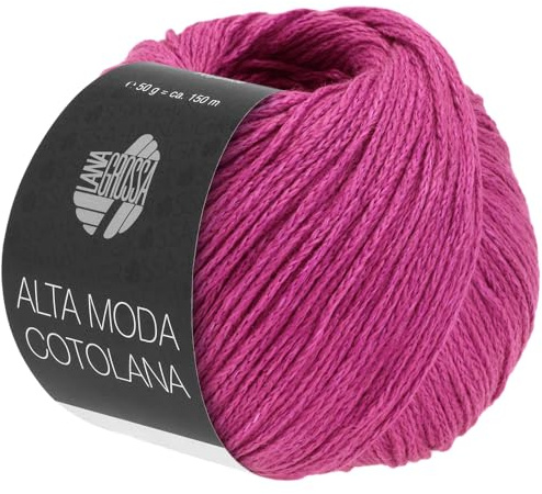 LANA GROSSA Alta Moda Cotolana | Edles Kettengarn aus 45% Schurwolle (Merino superwash), 45% Pima Baumwolle & 10% Polyamid| 50g Wolle zum Stricken & Häkeln | 150m Garn FB 23