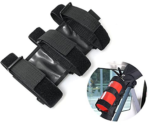 RLECS Überrollbügel Feuerlöscher Halterung Auto Kofferraumhalter für Jeep Wrangler Auto Zubehör schwarz