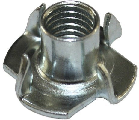 Einschlagmuttern mit 4 Einschlagspitzen verzinkt (M10 x 13 x 25, 24 St.)