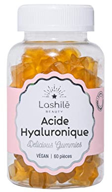 Lashilé Beauty - Compléments Alimentaires - Acide Hyaluronique - favoriser l'éclat et l'élasticité de la peau - Cure 30 jours - Fabrication Française