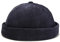 Cord-Mütze ohne Krempe für Unisex, stilvoll, verstellbar, gerollte Manschette, Totenkopfkappe, Hafenmütze, Beanie-Mützen, 99-Marine, Einheitsgröße