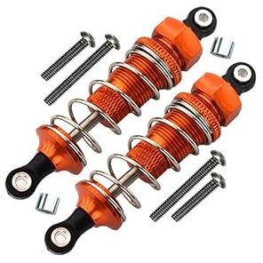 Aluminium Front Adjustable Plastic Ball Top 70mm Dampers for Tamiya RC 1/10 DT-03-1Pr Set Orange