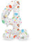 Folat 63964 Luftballon Geburtstag Stehender Ziffer Zahl 4 Joyful Party Weiß mit Geschenke und Dekoration 72 cm - Decoration Geburtstagdeko, Ballon Zahl, Kein Helium erforderlich