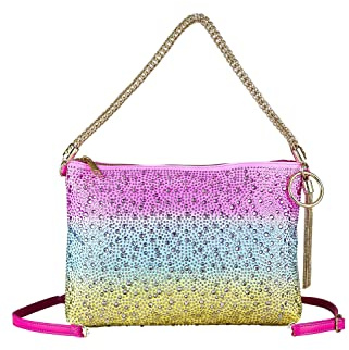 collezione alessandro Abendtasche Bling mit tausenden Strass Glitzersteinen 30cm x 21cm x 3cm