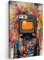 MuchoWow© Wandbilder Groß 80x120 cm XXL Wohnzimmer Wanddeko Schlafzimmer Zimmerdeko Fotowand Zimmer Deko Wand Dekoration Wall Banksy - Street Pop Art - Fernsehen - Graffiti - Mann - Farben