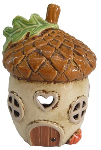 Shudehill Giftware Village Pottery Teelichthalter aus Keramik, Herbstkollektion, Häuser – Kürbis- oder -Designs ()