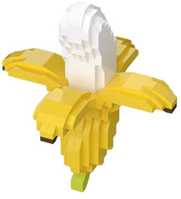 NOOLY Kinder Erwachsene Obst Micro Bauklötze Set für Haus und Büro Dekoration KLJM-10 (Banane, 526 Stück)