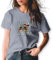 T-Shirt „Deutschland Gewinni“ - lustiges Unisex Hamster-Shirt mit EM-Deutschland-Hamsti-Aufdruck - Print Shirt für Damen & Herren - Lifestyle Streetwear, Grau, Gr. XL