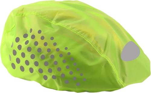 Fahrradhelm Regenschutz, High Visibility, Fahrrad Helmüberzug Reflektierend mit Verstellbare Schnalle, Fahrrad Regenhaube Helm, Abdeckung Staubdicht Wasserdicht, Regenhülle Helm Herren Damen (Grün)