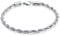 5,6mm rope bracelet for mens (5mm, Silver)
