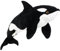 KUKUShining Realistisches Orca-Wal-Plüschtier, Riesiger, Weicher Und Kuscheliger Killerwal, Stofftier for Kinder Und Erwachsene, Heimdekoration(50cm/19.7in)