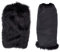 DELORIGIN Faux Fur Leg Warmers Soft Furry Boot Covers Fluffy Black Long Leg Warmers Over Knee Faux Fur Socks for Women Winter Leg Warm Accessories Christmas Halloween Costume Cosplay Decoration