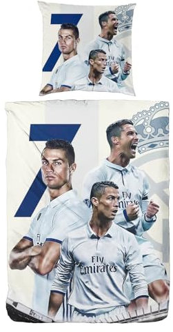 Hsewudwsd Fußball Star Bettwäsche 135x200 2-Teilig Mit Reißverschluss Microfaser Bettbezug Mit 80x80cm Kissenbezug Atmungsaktiv Hautfreundlich