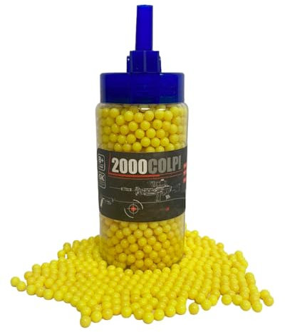 Confezione 2000 Pallini per Softair 6mm 0,12 gr Pallini per Pistola Fucile Mitra Pallini Soft Air Precisione e Alta Qualità con Beccuccio per Ricarica Rapida Biberon da 2000 Colpi,colori assortiti