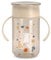 Suavinex, Tasse Apprentissage pour Bébé, avec Disque Anti-Fuite, Magic Cup Rebord Antifuite 360°, Anses Amovibles, Couvercle Hygiénique, Compatible Lave-Vaisselle, 340 ml, +12 Mois, Wonderland, Beige