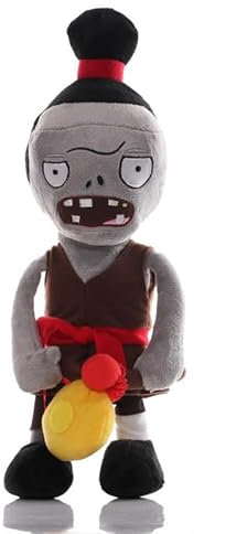 iFii Peluche zombie con personaggi cinesi, 30 cm, carino PVZ Zombie farcito animale Cosplay costume antico cinese, Talismano di peluche Piante contro Zombi, Talismano di peluche Qigong Zombie per i