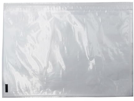 BLASETTI - Busta Sovracollo Portadocumenti POLYADEX. Buste sovrapacco autoadesive per spedizioni, Confezione 100 pezzi, Colore trasparente, Formato C5 18x24 cm