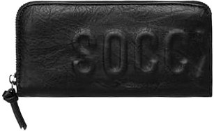 SOCCX Damen Große Geldbörse mit Logo-Prägung Black None