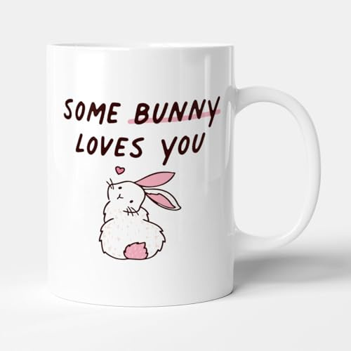 Victorian Printing Co - Some Bunny Loves You - Funny Gift Anniversary Mug, Ceramic, 11fl.oz.
