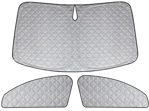 Parabrisas Delantero del Automóvil con Parasol Reemplazo para VW Touran 5T 2016-2025, Tapete Térmico Tecnología de Lujo 3 Piezas, Visera Plegable de Papel Aluminio, Cubierta Gruesa del Parabrisas